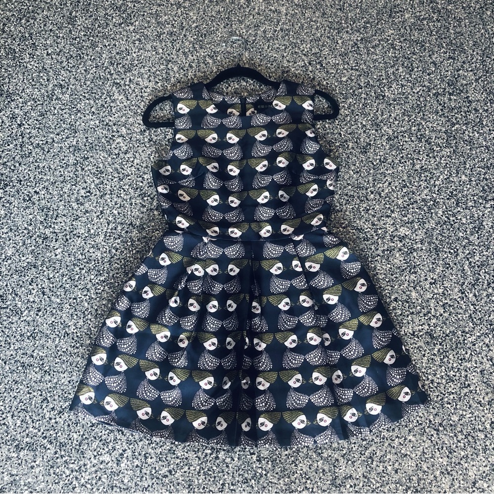 Navy Fit & Flare Dress from Thailand (S)